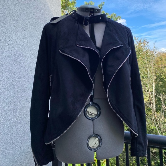 Buffalo David Bitton Jackets & Blazers - Vegan Suede Moto Jacket